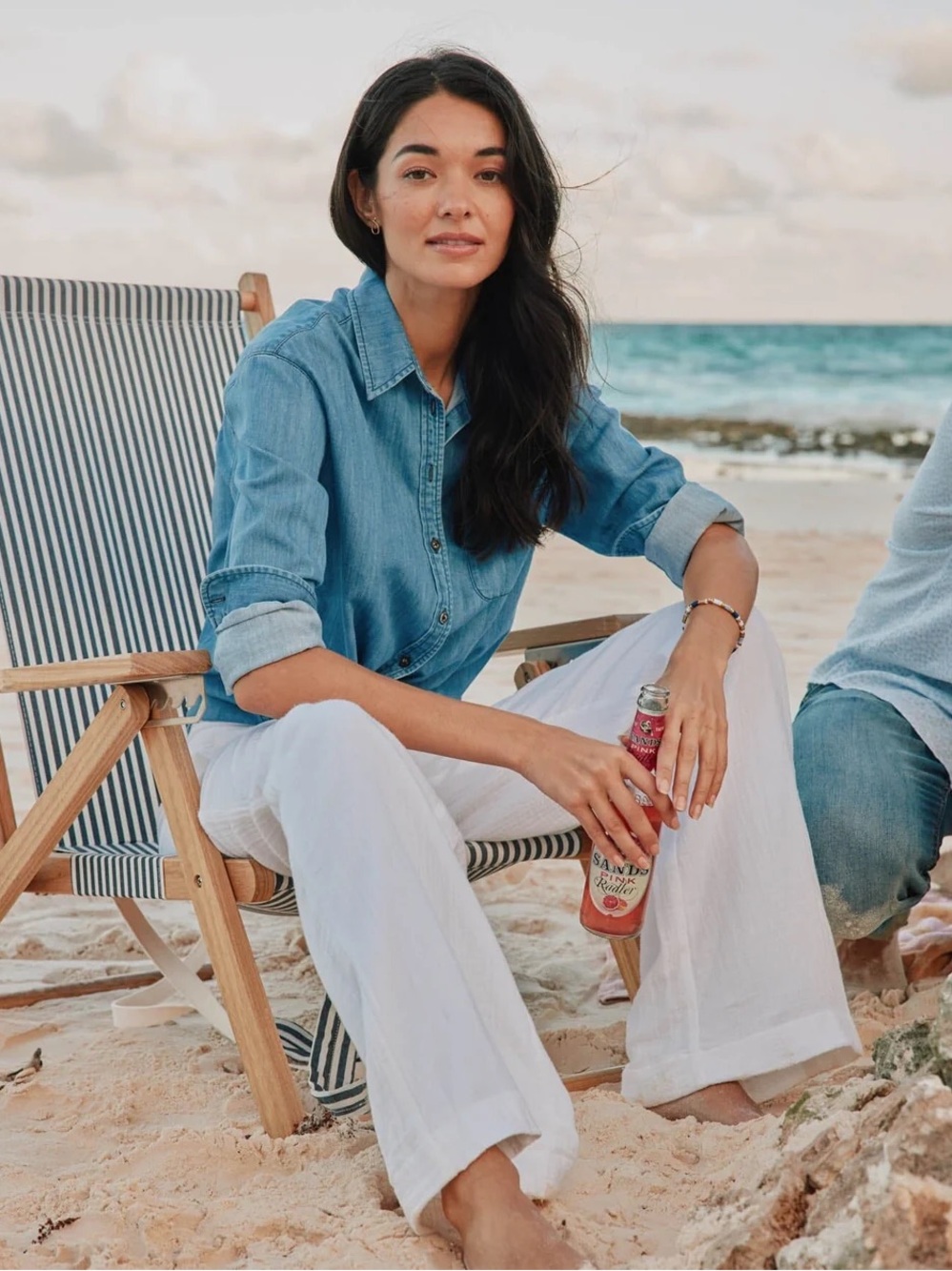 Southern Tide Intercoastal Chambray Denim Button-Down Shirt S